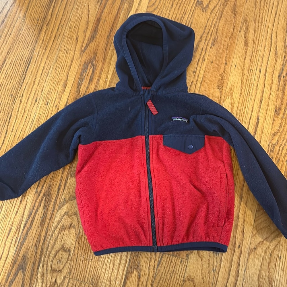 Patagonia micro D fleece blue/red kids 2T